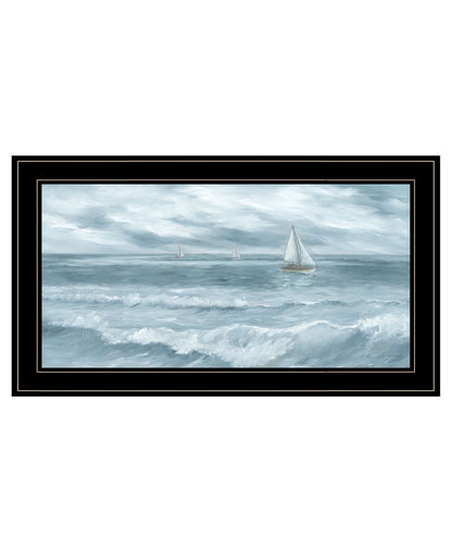 Three Sailboats Black Framed Print Wall Art HomeRoots