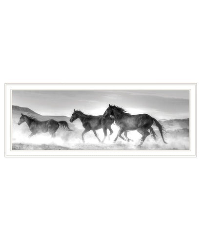 Horses Rolling By White Framed Print Wall Art HomeRoots