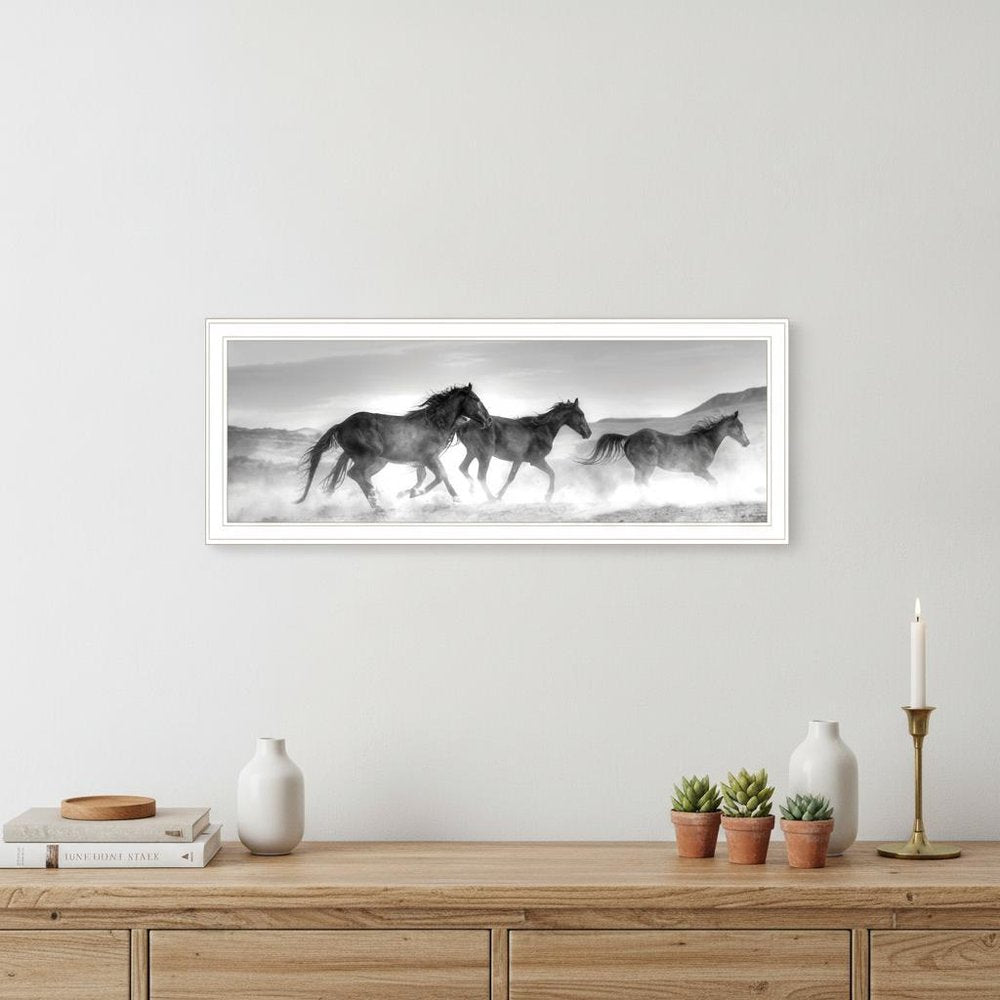 Horses Rolling By White Framed Print Wall Art HomeRoots