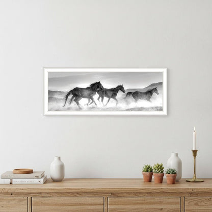 Horses Rolling By White Framed Print Wall Art HomeRoots
