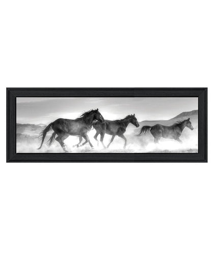 Horses Rolling By Black Framed Print Wall Art HomeRoots