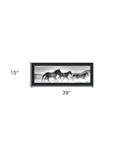 Horses Rolling By Black Framed Print Wall Art HomeRoots