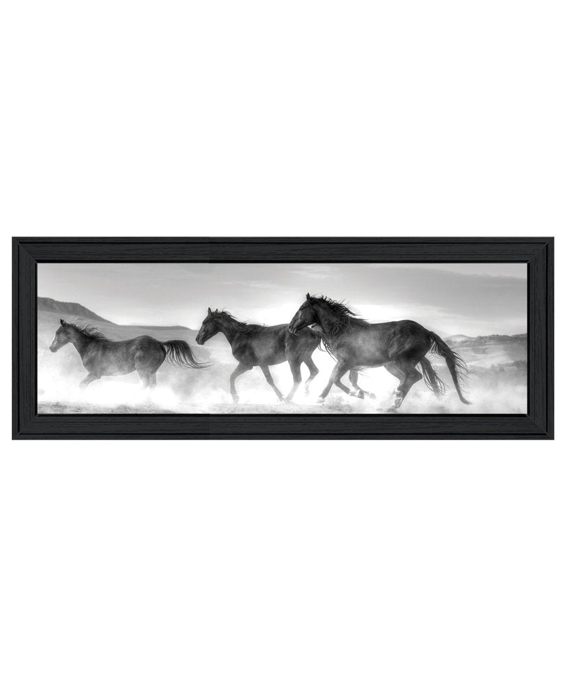 Horses Rolling By Black Framed Print Wall Art HomeRoots