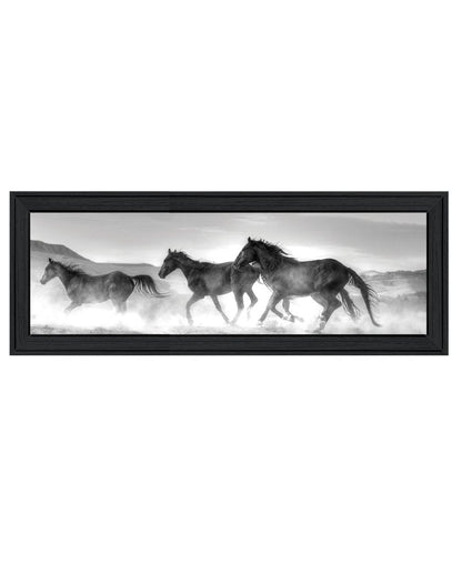 Horses Rolling By Black Framed Print Wall Art HomeRoots