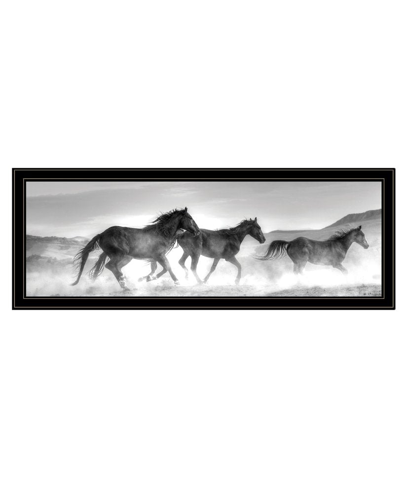 Horses Rolling By White Framed Print Wall Art — view 5