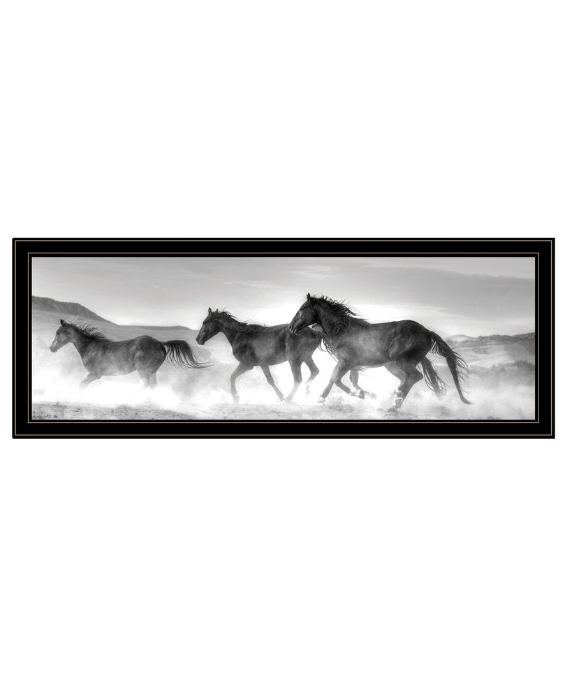 Horses Rolling By White Framed Print Wall Art — view 6