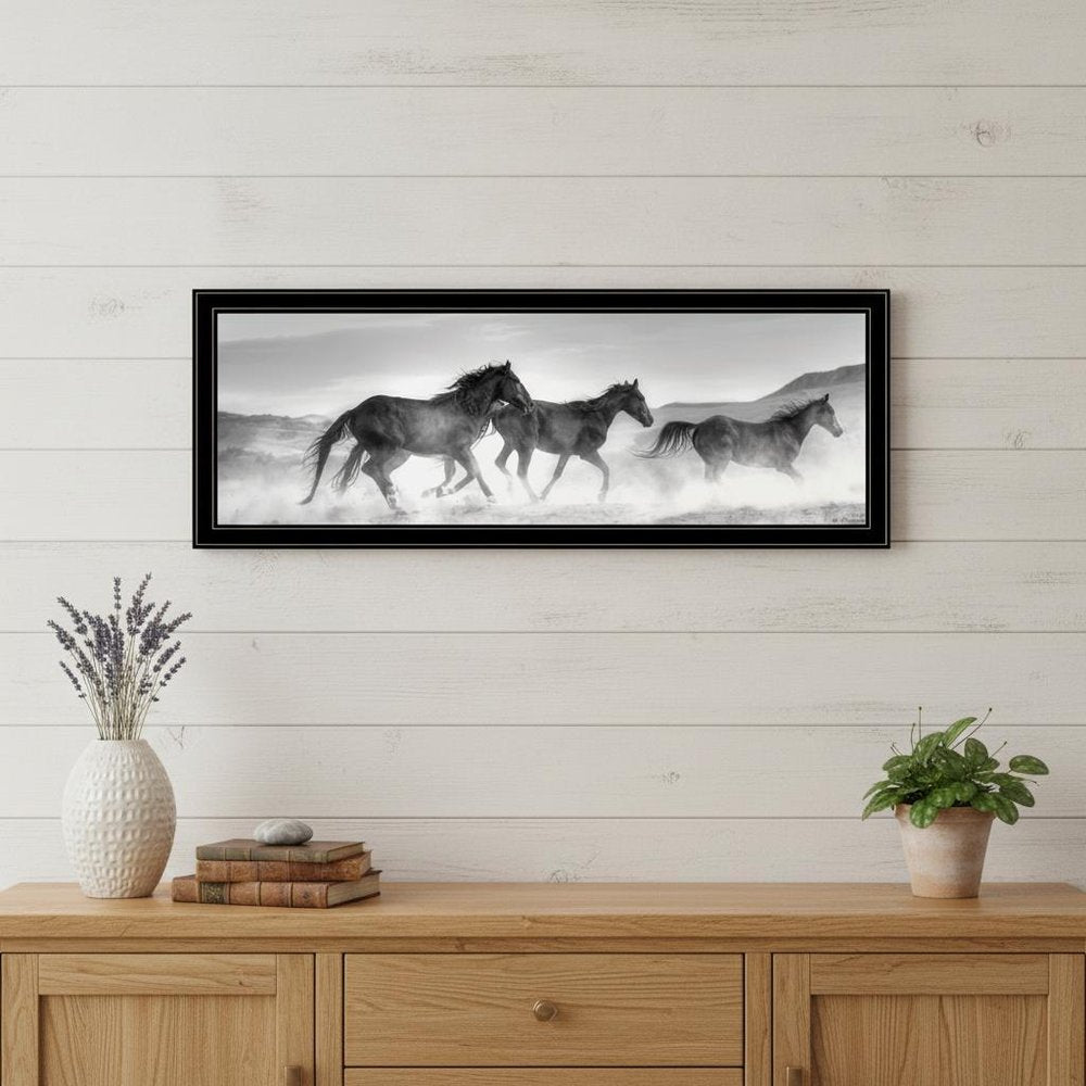 Horses Rolling By White Framed Print Wall Art HomeRoots