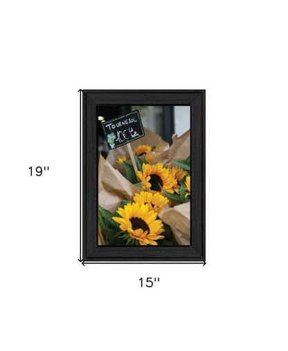 Sunflower Bouquet Black Framed Print Wall Art HomeRoots
