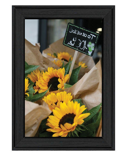 Sunflower Bouquet Black Framed Print Wall Art HomeRoots