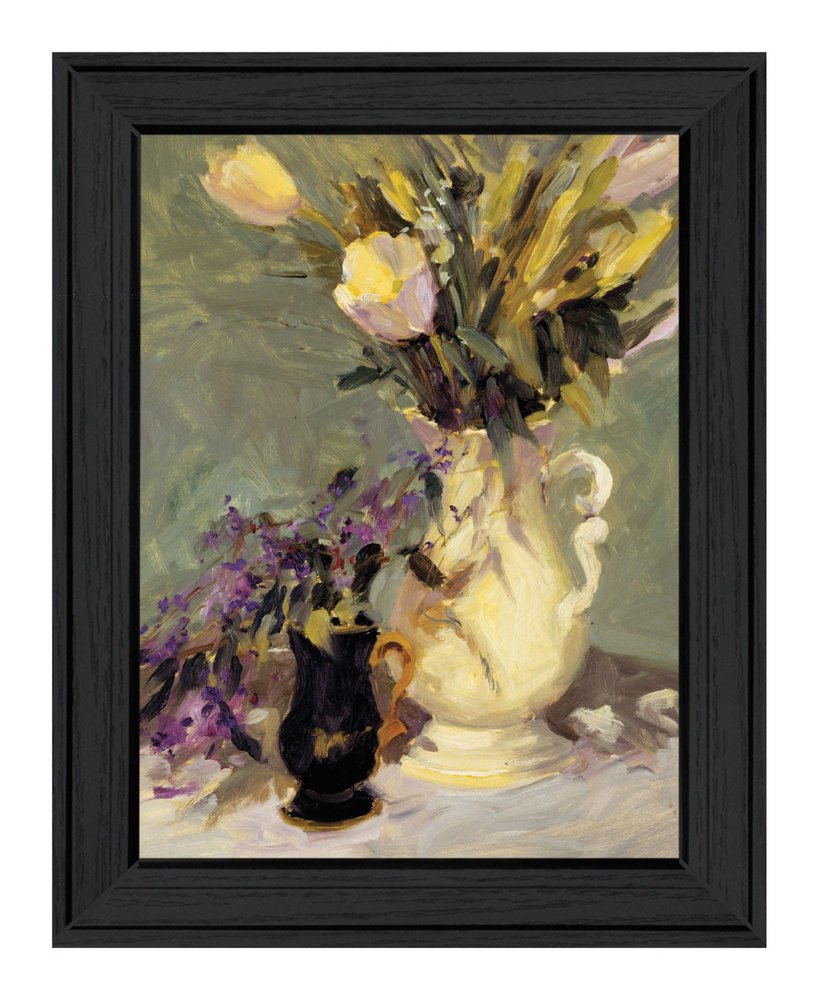 Tulips a Lavender Black Framed Print Wall Art HomeRoots