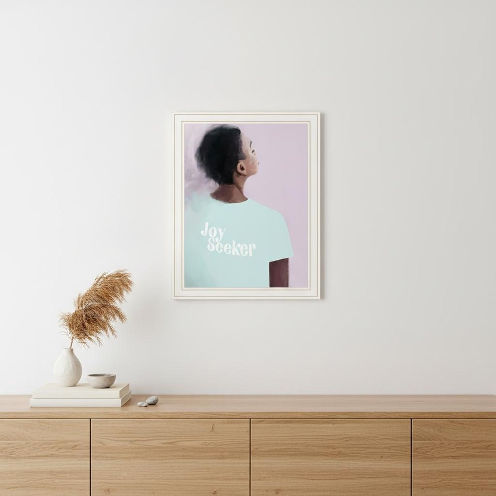 Joy Seeker Look for the Good White Framed Print Wall Art HomeRoots