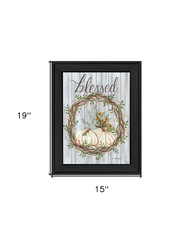 Blessed Wreath Black Framed Print Wall Art HomeRoots