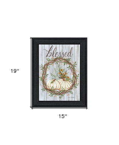Blessed Wreath Black Framed Print Wall Art HomeRoots