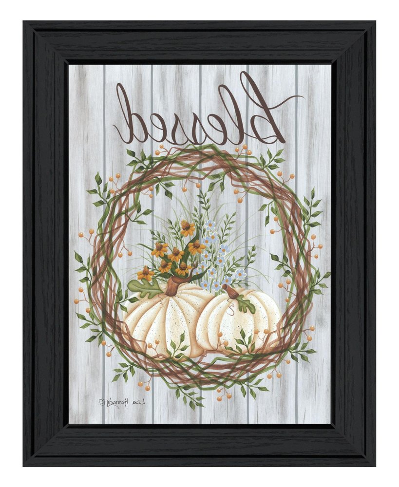 Blessed Wreath Black Framed Print Wall Art HomeRoots