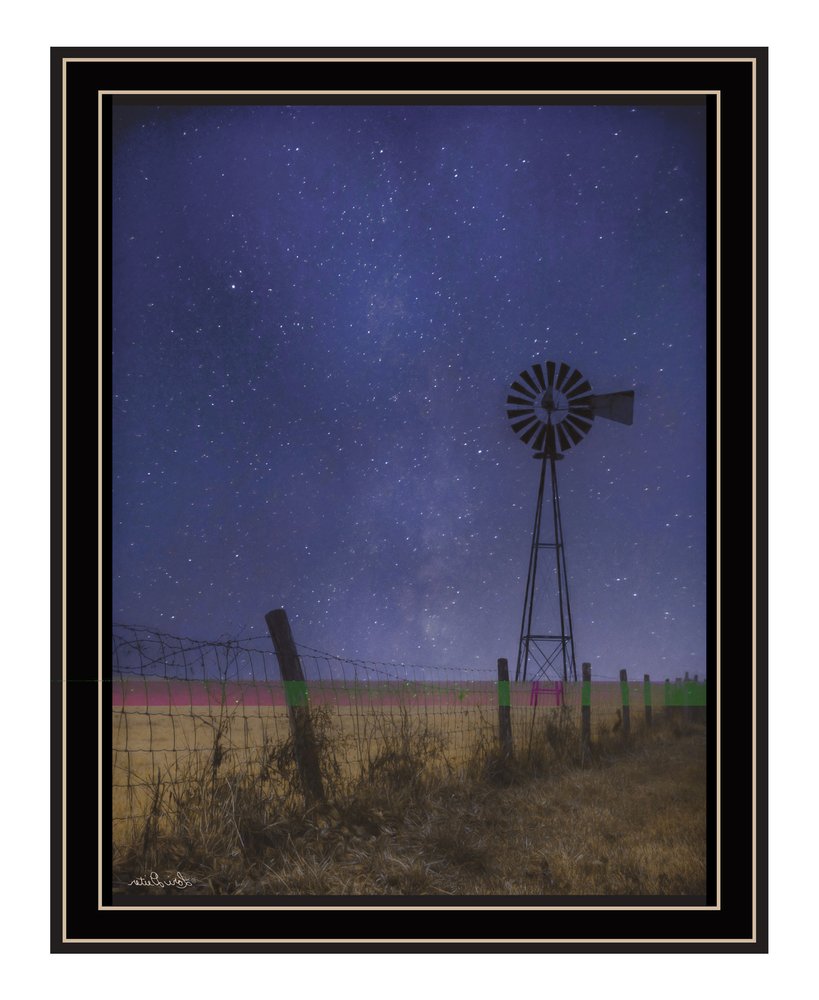 Starlit Night Black Framed Print Wall Art — view 3