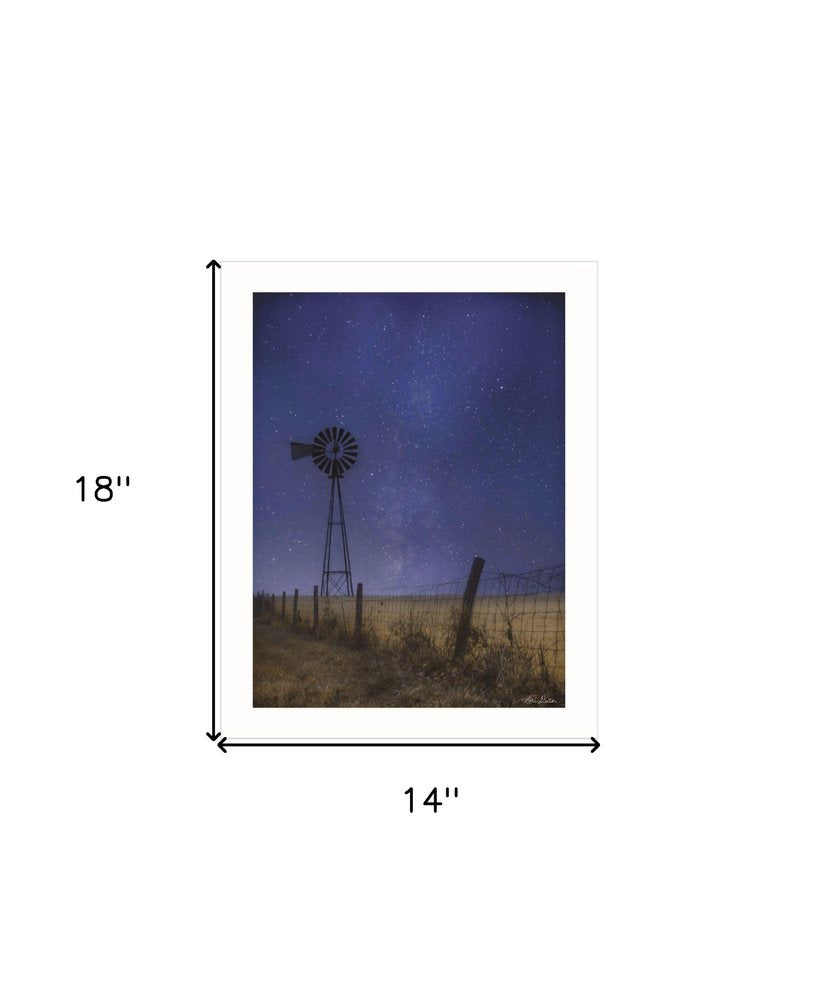 Starlit Night White Framed Print Wall Art HomeRoots