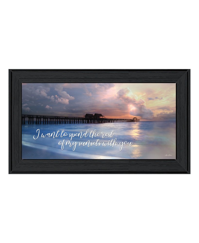 Rest of My Sunsets Black Framed Print Wall Art — view 1