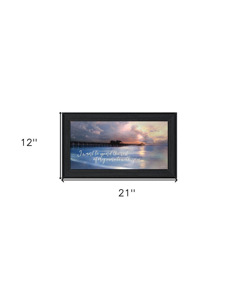 Rest of My Sunsets Black Framed Print Wall Art — view 2