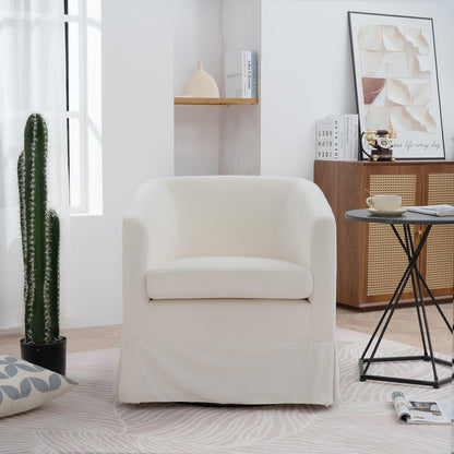 27.36" Wide Swivel Chair White - FurniFindUSA