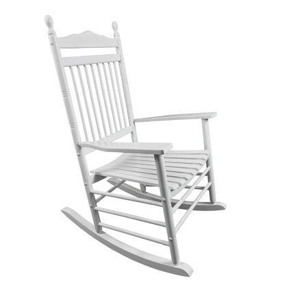 BALCONY PORCH ADULT ROCKING CHAIR - WHITE - FurniFindUSA