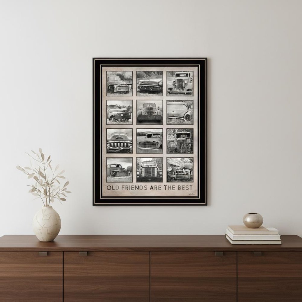 Old Friends Cars Are The Best Black Framed Print Wall Art HomeRoots