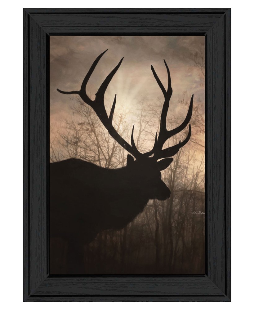 Elk Sunrise Black Framed Wall Art — view 1