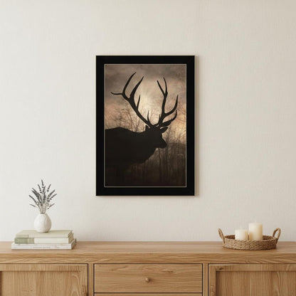 Elk Sunrise Black Framed Print Wall Art HomeRoots