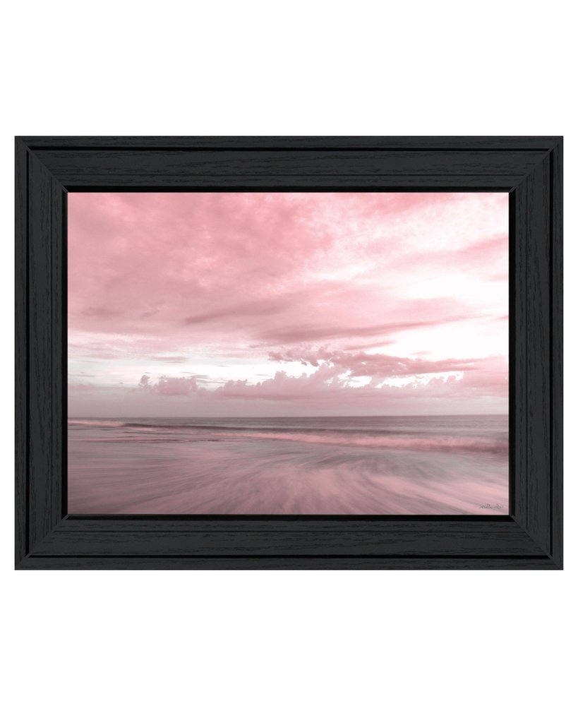 Pink Beach Emotions Black Framed Print Wall Art — view 4