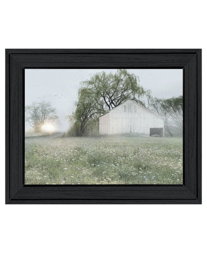 Green Country Morning Black Framed Print Wall Art HomeRoots