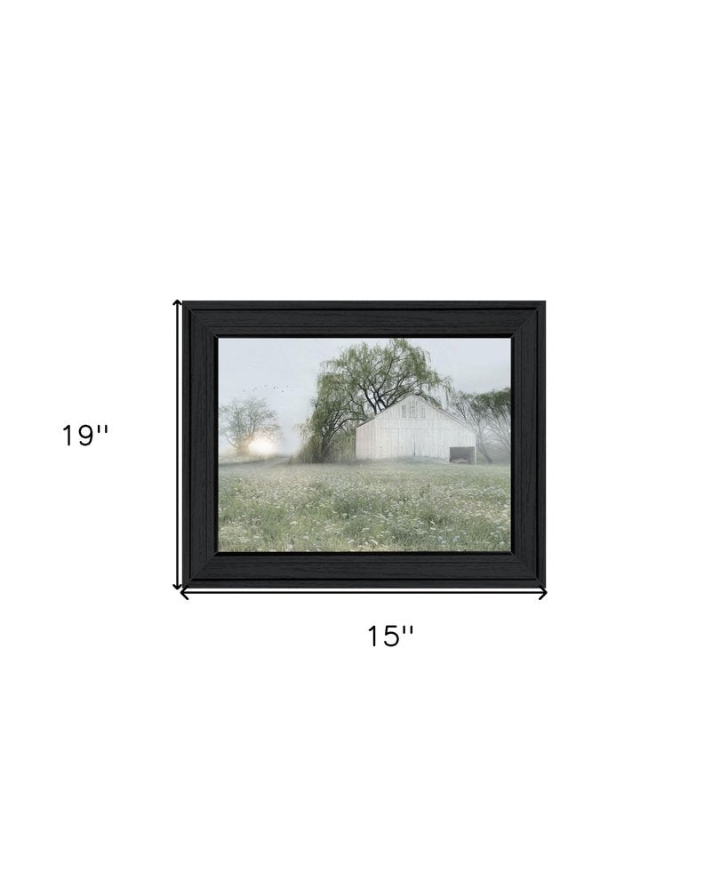 Green Country Morning Black Framed Print Wall Art HomeRoots