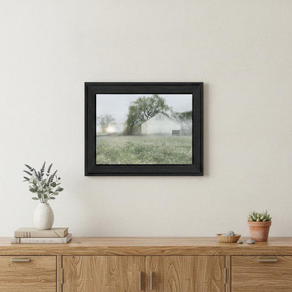 Green Country Morning Black Framed Print Wall Art HomeRoots
