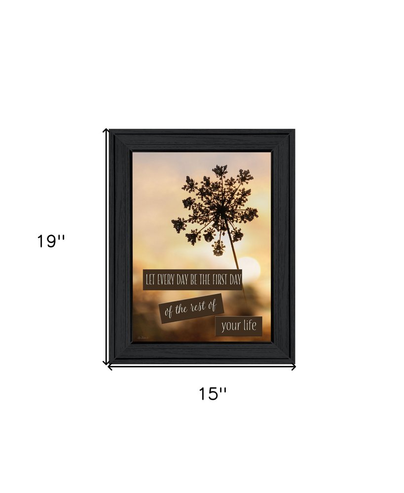 The First Day Black Framed Print Wall Art HomeRoots