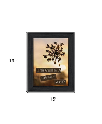 The First Day Black Framed Print Wall Art HomeRoots
