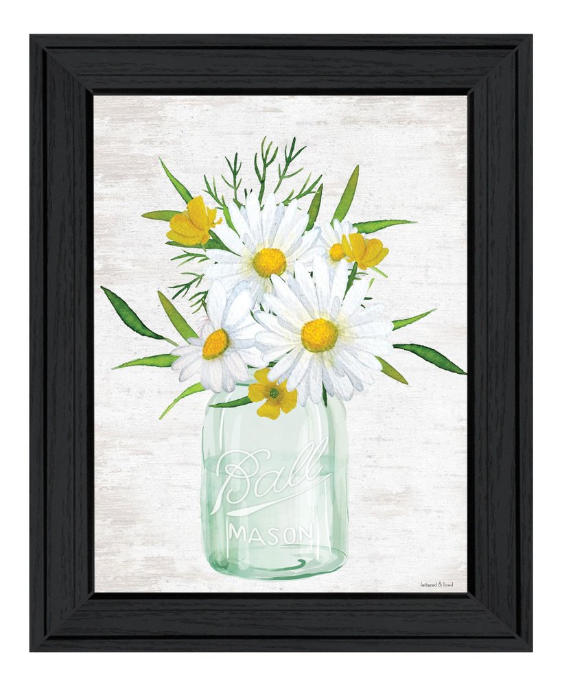 Floral Bouquet Black Framed Print Wall Art — view 1