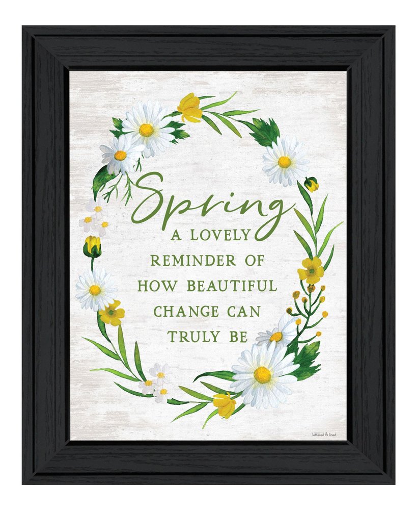 Spring Reminder Black Framed Print Wall Art — view 1