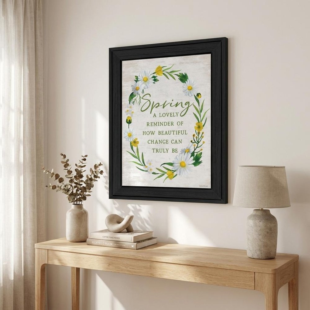 Spring Reminder Black Framed Print Wall Art — view 3
