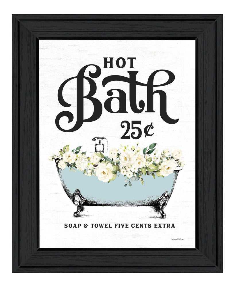 Hot Bath Black Framed Print Bathroom Wall Art HomeRoots