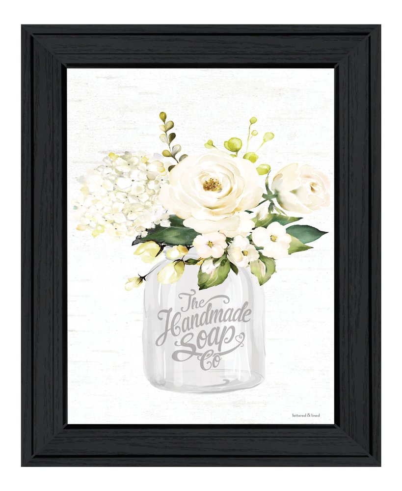 Bathroom Flower Ja Black Framed Print Bathroom Wall Art — view 1