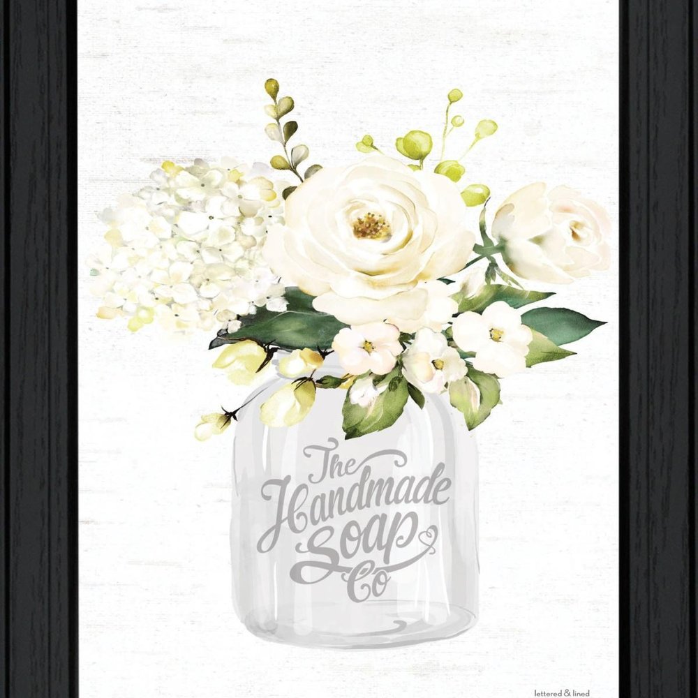Bathroom Flower Ja Black Framed Print Bathroom Wall Art — view 4