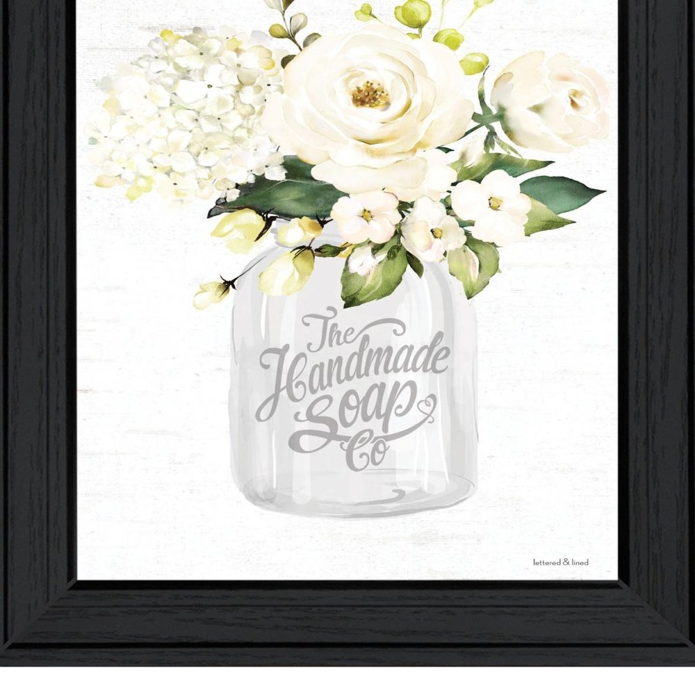 Bathroom Flower Ja Black Framed Print Bathroom Wall Art — view 6