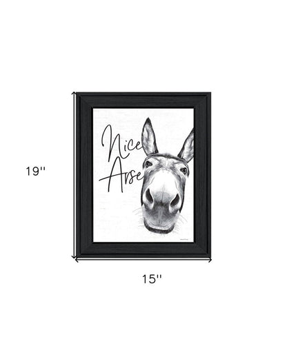 Nice Donkey Black Framed Print Bathroom Wall Art HomeRoots