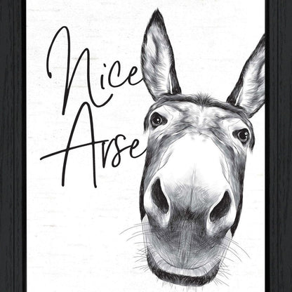 Nice Donkey Black Framed Print Bathroom Wall Art HomeRoots