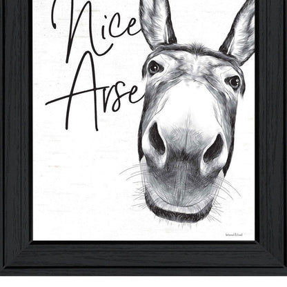 Nice Donkey Black Framed Print Bathroom Wall Art HomeRoots