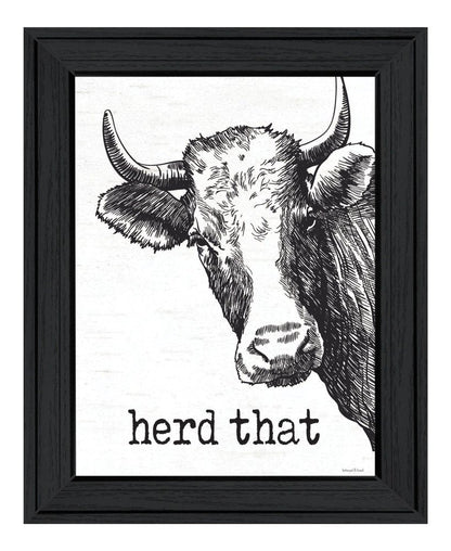 Herd That Black Framed Print Bathroom Wall Art HomeRoots