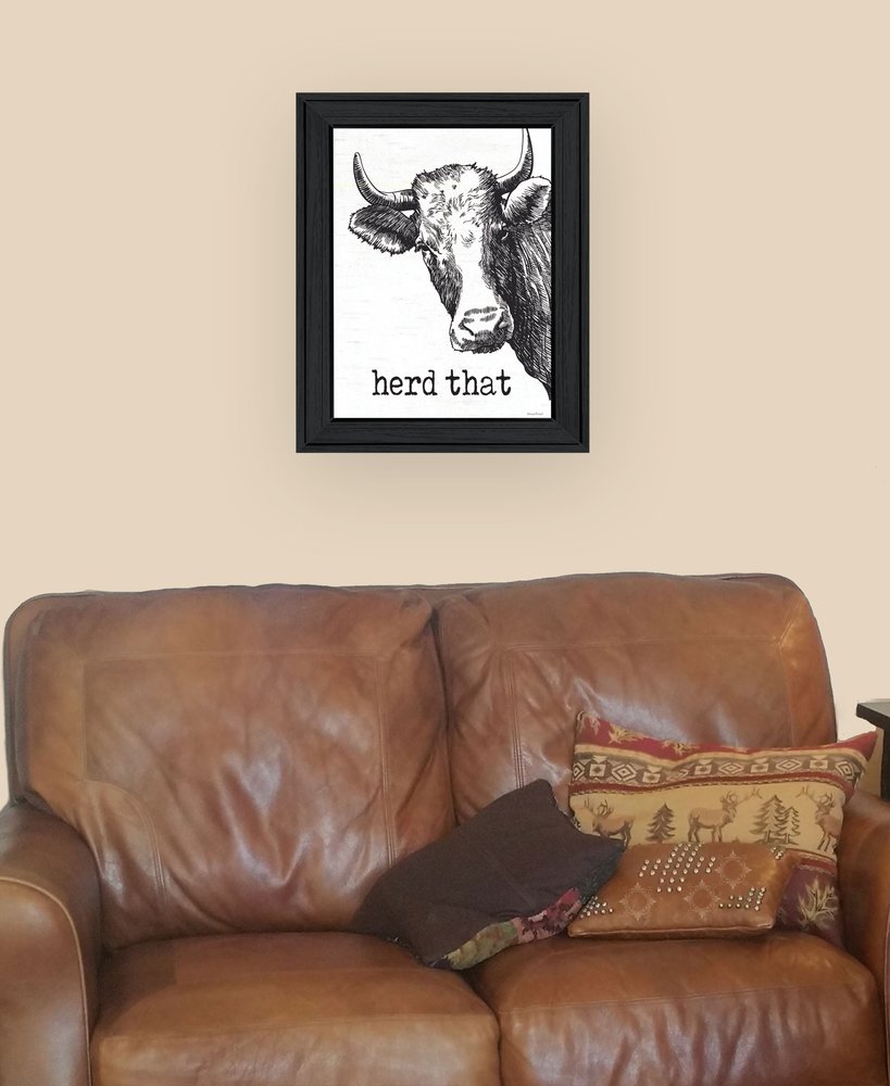 Herd That Black Framed Print Bathroom Wall Art HomeRoots