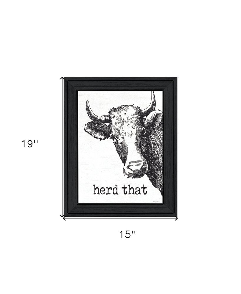 Herd That Black Framed Print Bathroom Wall Art HomeRoots