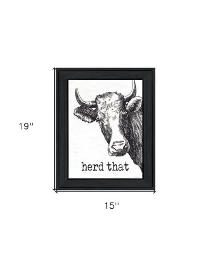 Herd That Black Framed Print Bathroom Wall Art HomeRoots