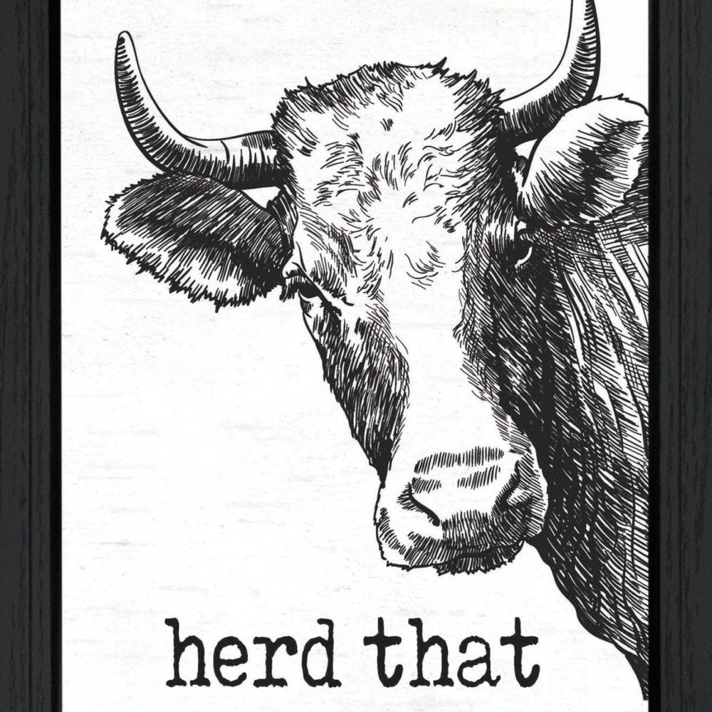 Herd That Black Framed Print Bathroom Wall Art HomeRoots