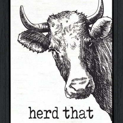 Herd That Black Framed Print Bathroom Wall Art HomeRoots
