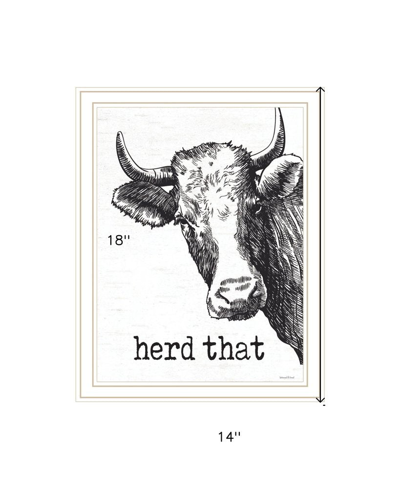 Herd That White Framed Print Bathroom Wall Art HomeRoots